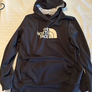 The North Face Black Hoodie with White Logo